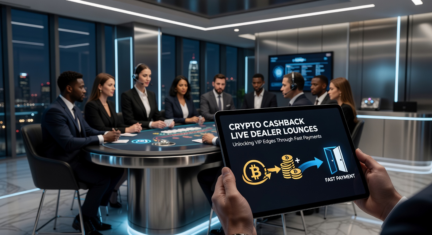 VIP-Spieler an einem High-Stakes-Tisch mit Crypto-Wallet-Integration und Cashback-Benachrichtigung auf dem Screen